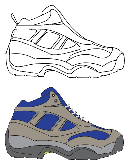 Sketching shoe on sale