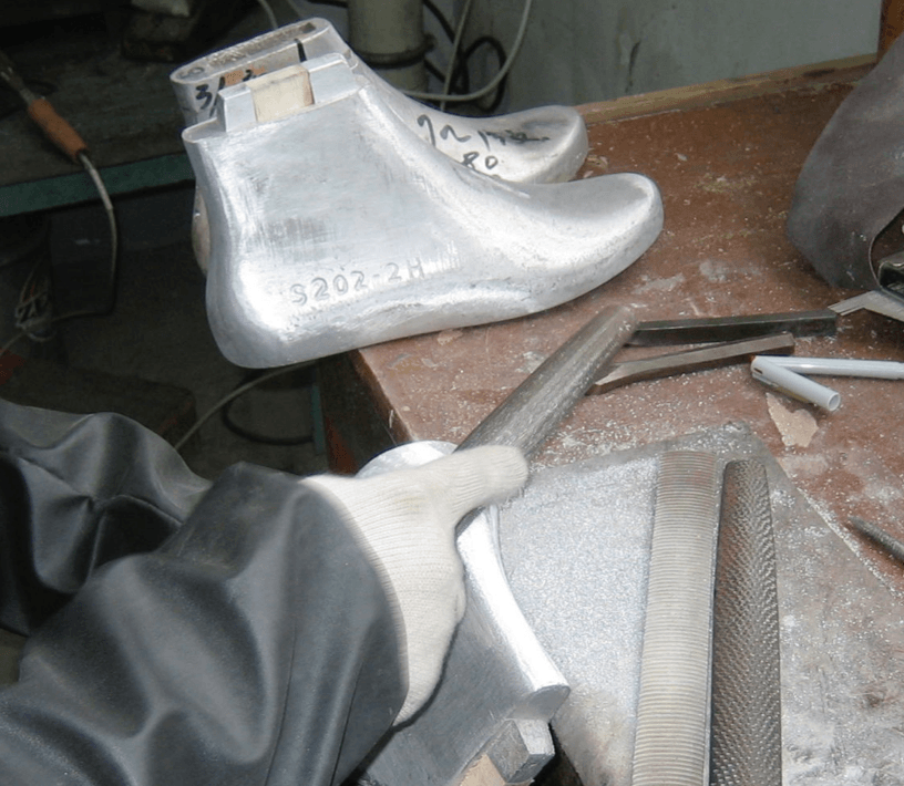 Metal Shoe Last being finished