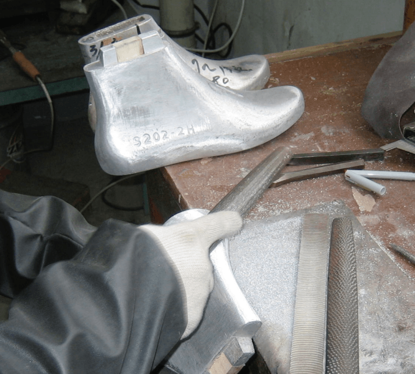 Metal Shoe Last being finished