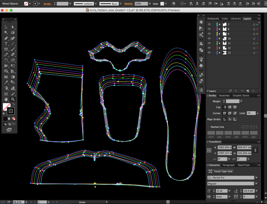Shoe Pattern Grading How to make sizes