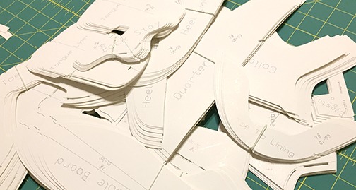 How to grade shoe pattern parts