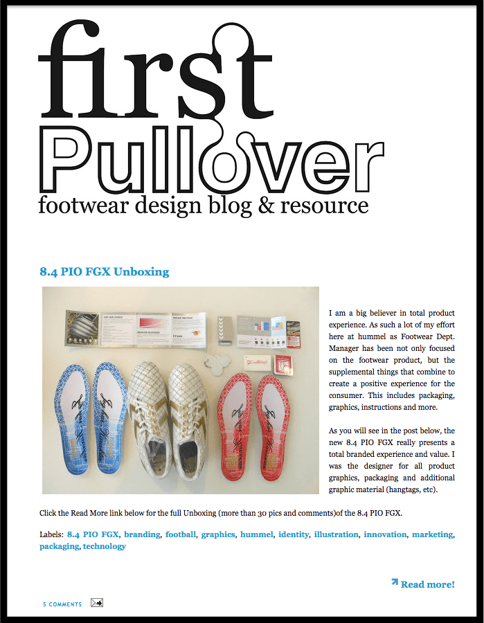 First pullover shoe making blog