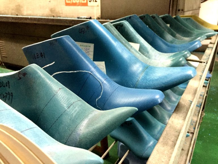 inside a shoe last factory