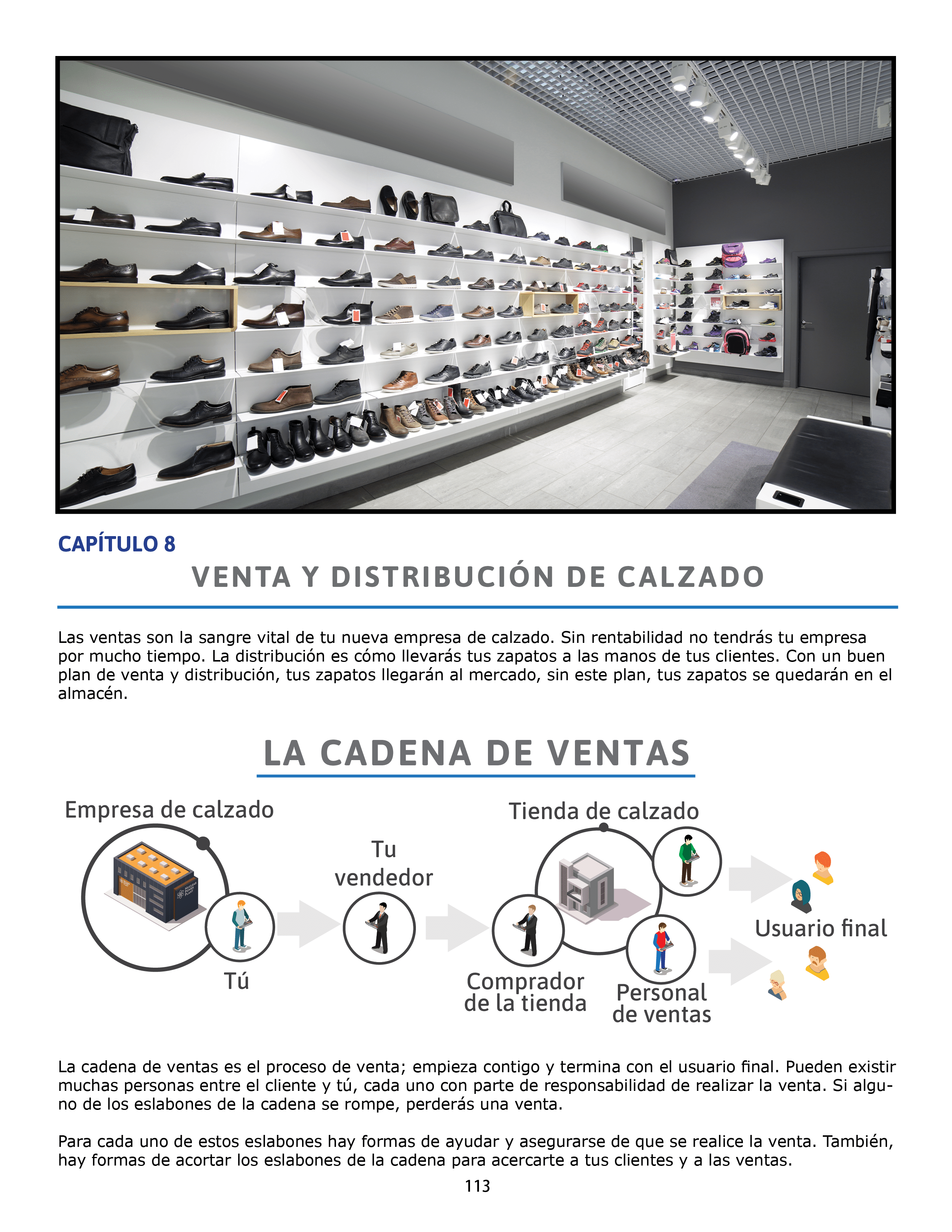 VENTA Y DISTRIBUCIÓN DE CALZADO Cadena de ventas El lenguaje de la venta de calzado Compradores (buyers) de calzado Modelos de venta y distribución