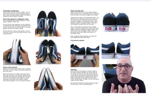 Learn how to correctly inspect a shoe online footwear class