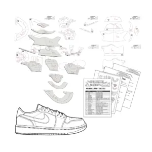 Air Jordan 1 Low Retro Build Kit shoemaking Pattern