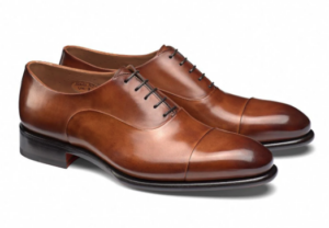 Balmorals: Classic closed-lace dress shoe style where shoelace eyelets are sewn underneath the vamp