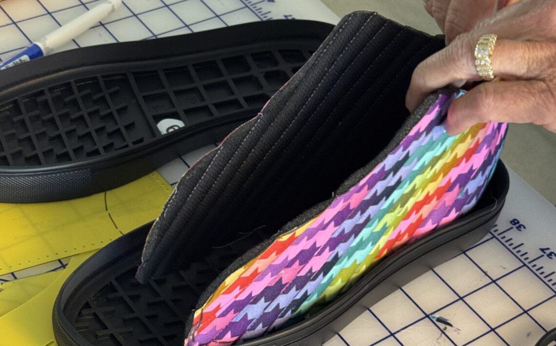How to Make Quilted Sneakers is a comprehensive, step-by-step guide for sewists and quilters ready to expand their skills into footwear construction.