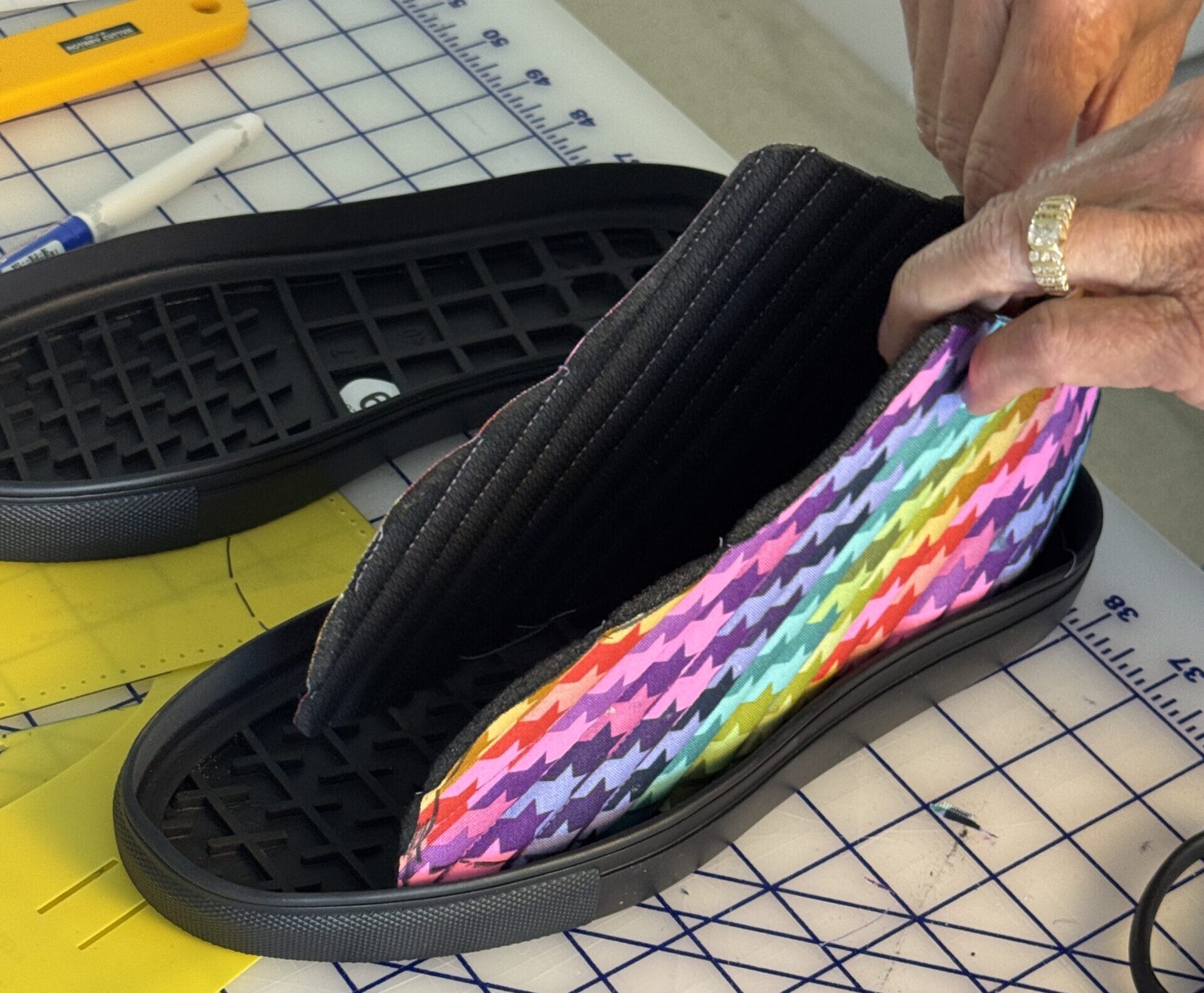 How to Make Quilted Sneakers is a comprehensive, step-by-step guide for sewists and quilters ready to expand their skills into footwear construction.