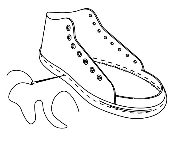 quilted sneakers DIY tutorial