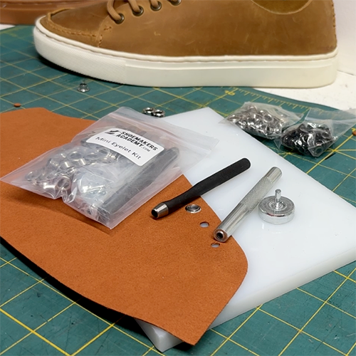 Eyelet Tool Kit for Shoemaking & Crafts | Leather Eyelet Punch & Setter