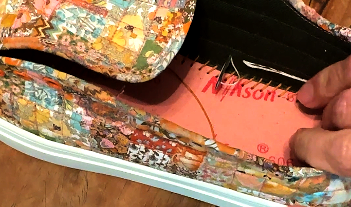 How to sole stitch your quilted sneaker