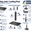 Footwear lasting post assembly instruction