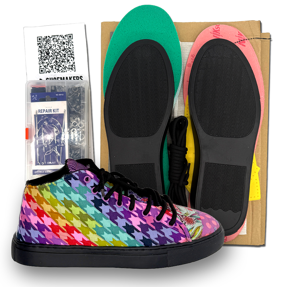 Quilted Sneaker Deluxe Boxed Build Kit Make Your Own Quilted Sneakers with this all-in-one, easy-to-use Deluxe Boxed Build Kit from Shoemakers Academy.