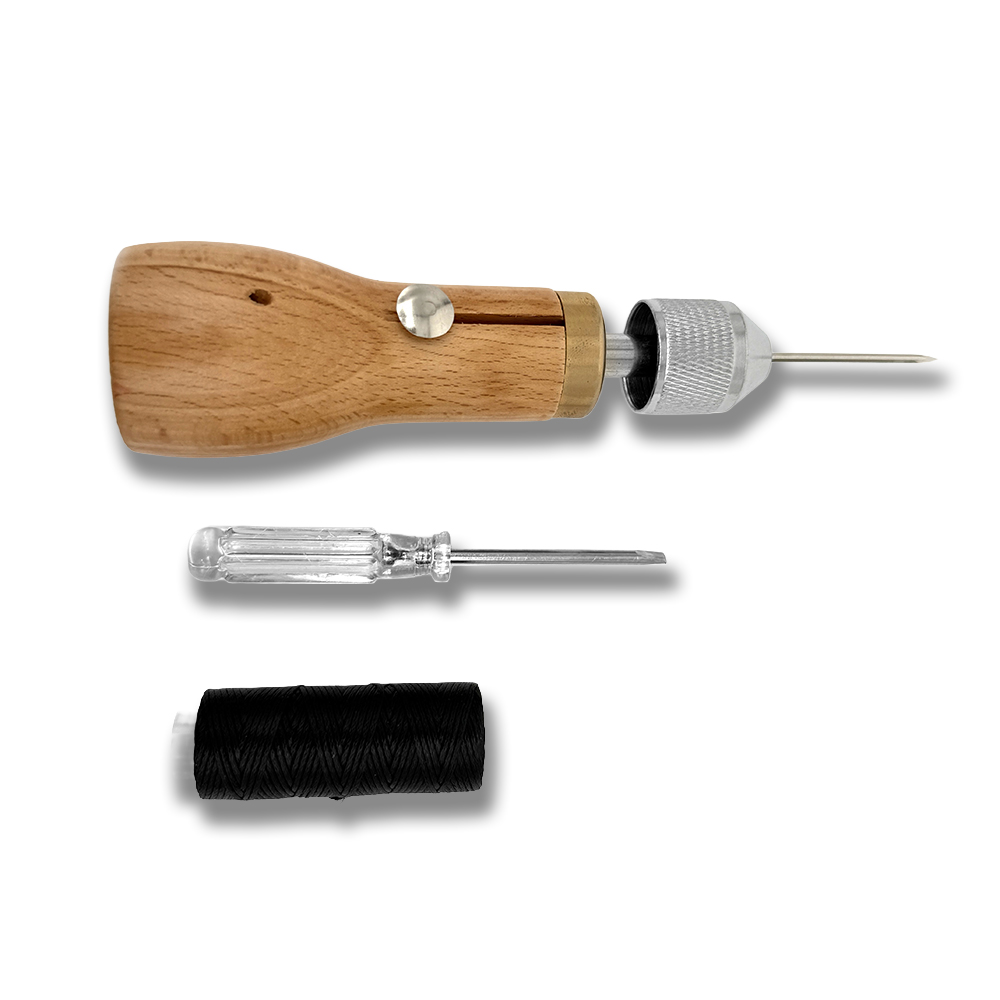 Speedy Stitcher awl for DIY sneaker construction and shoe repair
