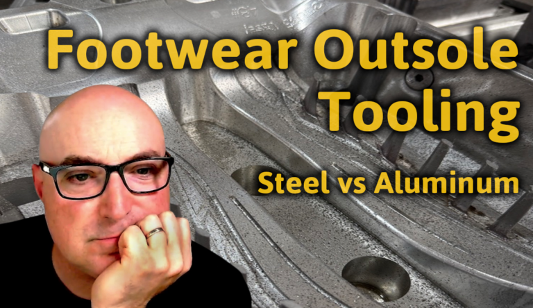 Steel vs. aluminum tooling EVA injection and compression molding Rubber outsole mold behavior Heat conductivity and cooling requirements How tooling material affects production speed and part quality