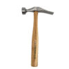 Close-up of a hammer head with a wooden handle. The hammer head is stamped with the text "C.S. OSBORNE & CO 65 MADE IN USA FORGED STEEL". The hammer is made of metal and wood.