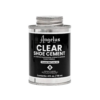 Angelus Clear Shoe Cement 4 oz metal can featuring a professional-strength, clear adhesive formula for shoe making and repair.